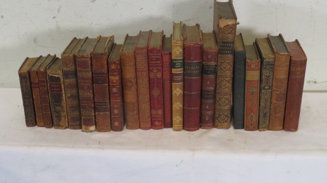 21 leatherbound British literature books 1777-1935 (1 of 2)