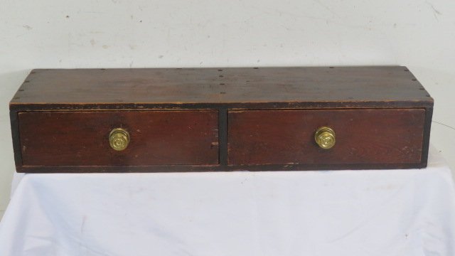 Late 19th century pine set of 2 drawers in old surface (1 of 3)