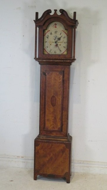Ca. 1830 Riley Whiting paint decorated tall clock (1 of 13)