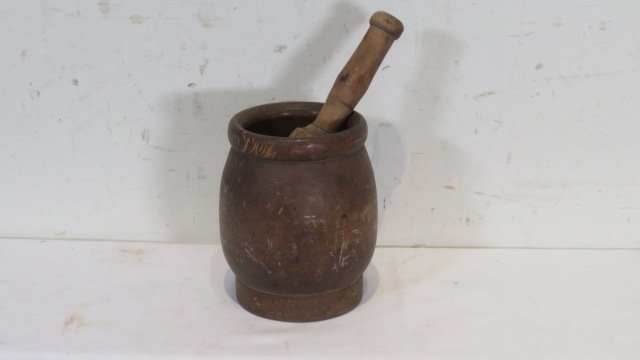 Mortar and pestle dated 1872 (1 of 5)