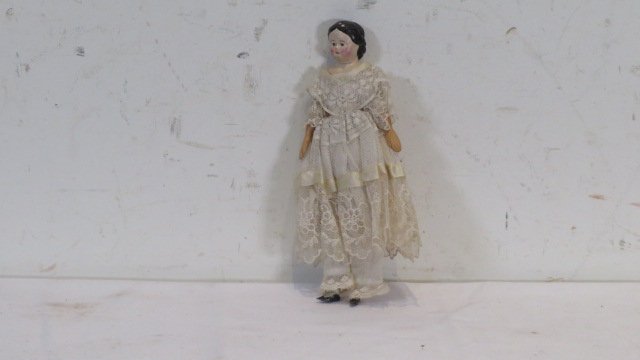 Ca 1870's 8" papier mache Greiner style doll (1 of 5)