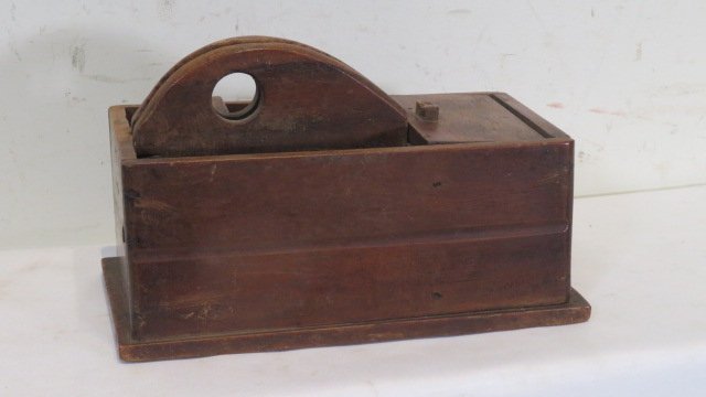 Most unusual late 19th century walnut tool carrier (1 of 5)