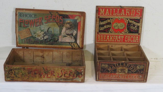 2 wood advertising boxes (1 of 10)
