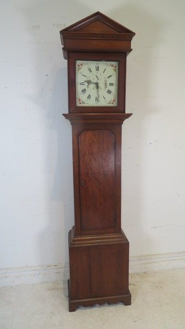 Cherry  tall case clock circa 1830-40 unsigned (1 of 6)