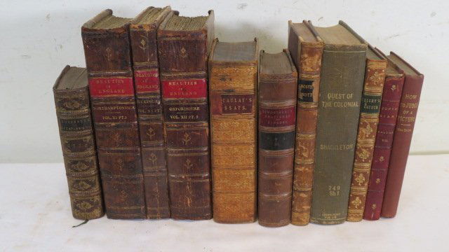 11 leatherbound books from 18th & 19th centuries of Antiquarian interest (1 of 6)