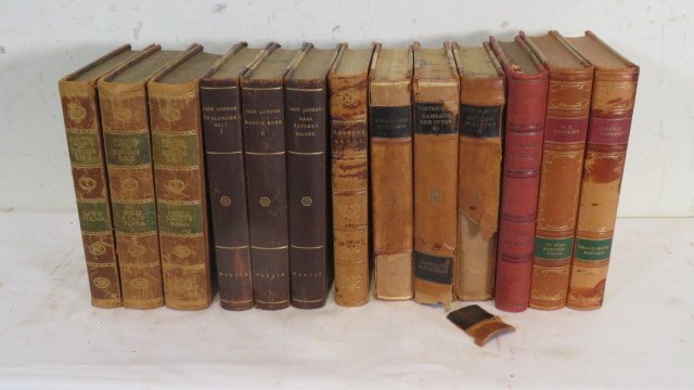 Group of leather bound books (1 of 2)