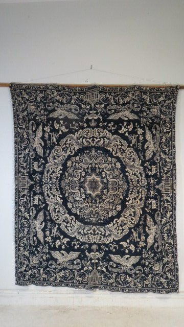 Blue & white 1849 coverlet (1 of 9)