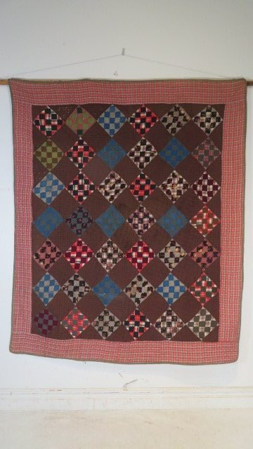 19th century hand stitched quilt (1 of 6)