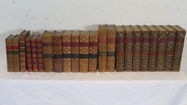 22 leatherbound books partial sets 1833-circa 1900 (1 of 5)