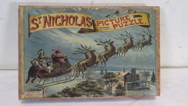 McLoughlin Bros, NY, St. Nicholas picture puzzle, copyright 1890 (1 of 5)