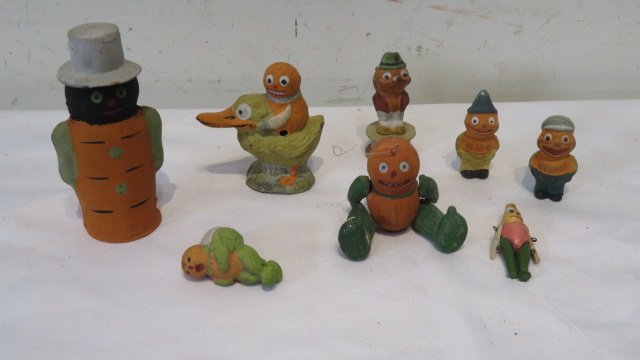 Group of 8 Halloween figures made in vegetable shapes (1 of 7)