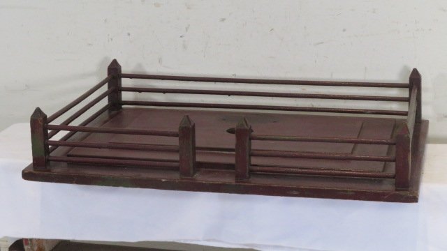 Late 19th century wood feather tree stand (1 of 5)