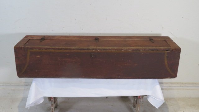 Pine wagon box in old red paint (1 of 6)