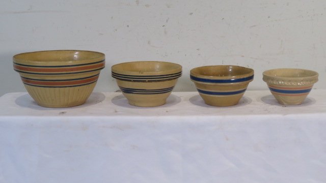 4 yellowware crock bowls (1 of 5)