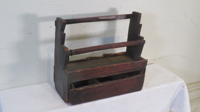 Pine primitive hanging shelf with a drawer (1 of 4)