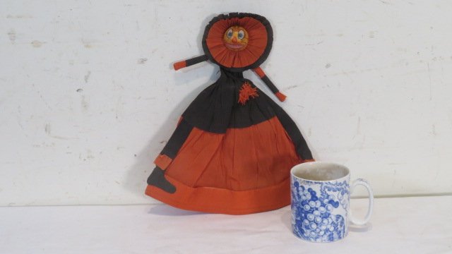 Vintage Halloween crepe paper and cardboard Jack-o-lantern doll (1 of 5)