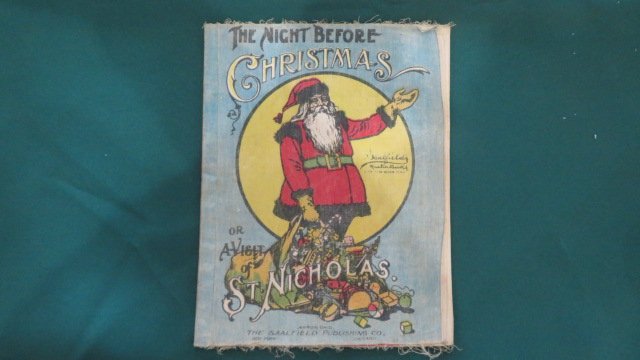 Cloth book, "The Night Before Christmas or A Visit of St. Nicholas" (1 of 9)