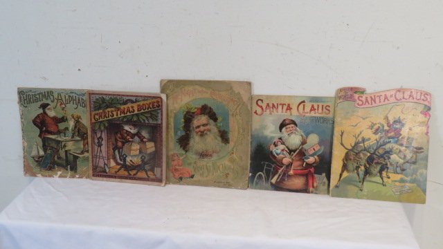 5 Christmas books by McLoughlin Bros. dated 1883-1906 (1 of 7)