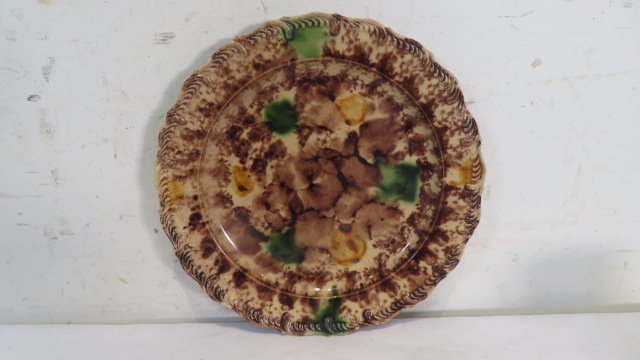 18th century 9.25"D tortoise shell plate by Thomas Whieldon (1 of 2)