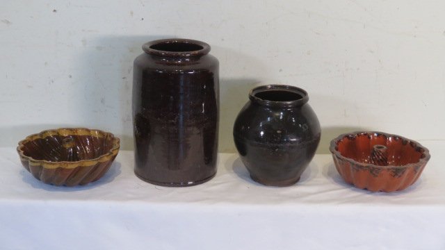 4 pcs of redware (1 of 9)
