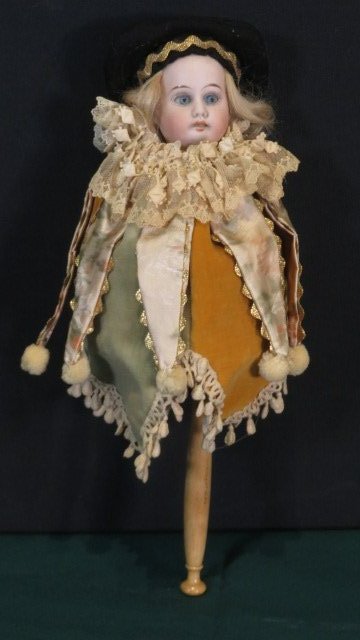 Late 19th early 20th century German bisque head musical jester doll (1 of 4)