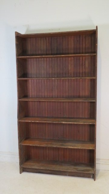 Early 20th century pine set of old store display shelves (1 of 5)