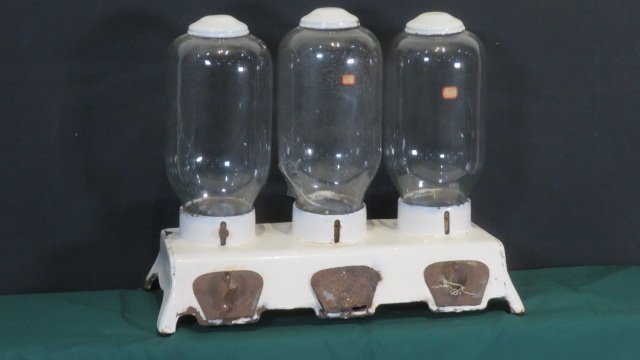 Old General Store 3 glass jar candy dispenser (1 of 9)