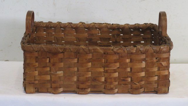 Double handled rectangular splint basket (1 of 8)