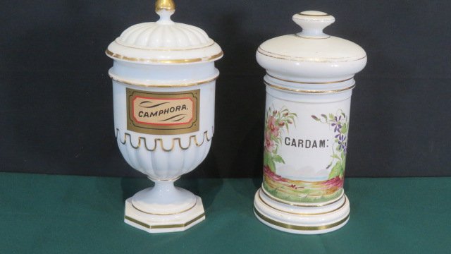 2 ceramic apothecary jars with lids (1 of 9)