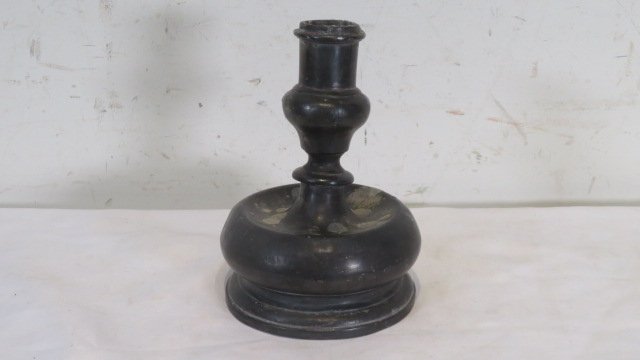 17th century pewter Capstan candlestick (1 of 5)