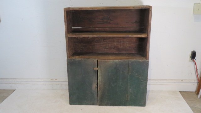 19th century poplar open top diminutive cupboard (1 of 5)