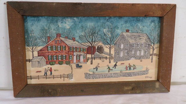 Oil on artist's board signed by 20th cent. PA artist Dolores Hackenberger (1 of 8)