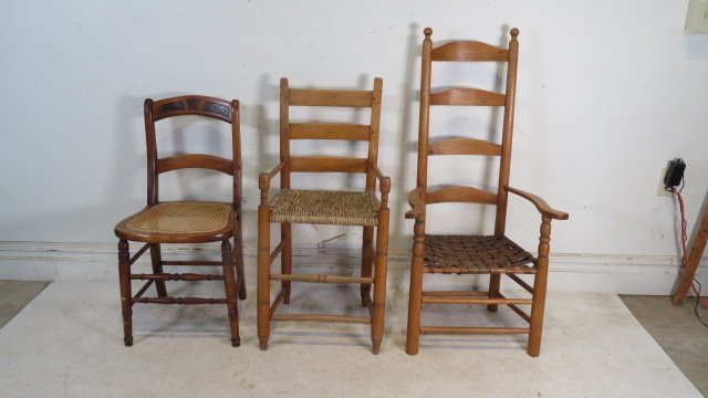 Group of 3 19th century chairs (1 of 7)