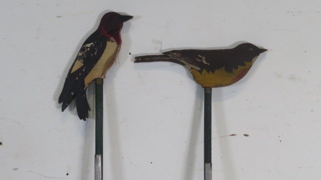 2 wooden sparrow decoys mfg. by Joseph H. Dodson Inc. (1 of 4)