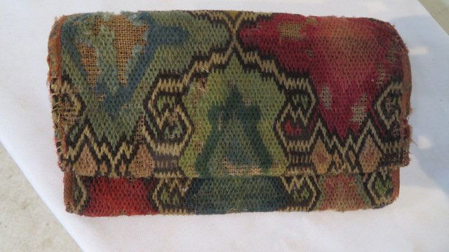 Late 18th century flame stitch purse (1 of 5)