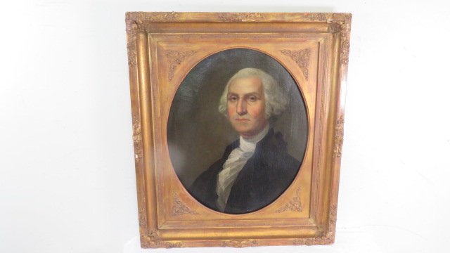 19th century O/C portrait of George Washington (1 of 6)