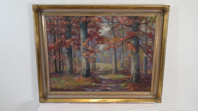 J.P. Marsh Brown Co., Ind. landscape painting (1 of 8)