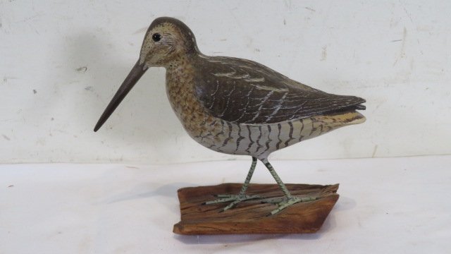 Wood shore bird signed Paul Henry (1 of 6)