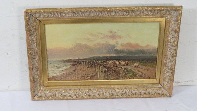 O/C painting titled Morehead Somersett signed M Bennett dated 1880 (1 of 7)