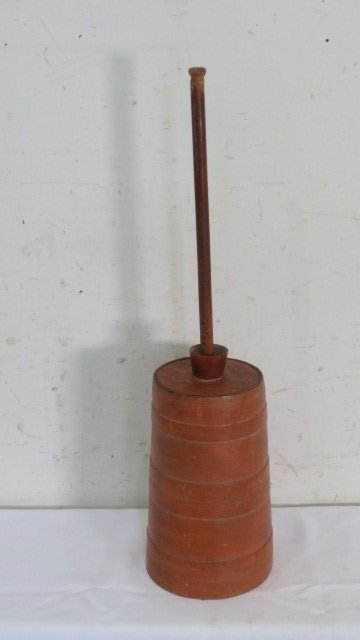 Diminutive wood painted dasher churn (1 of 6)