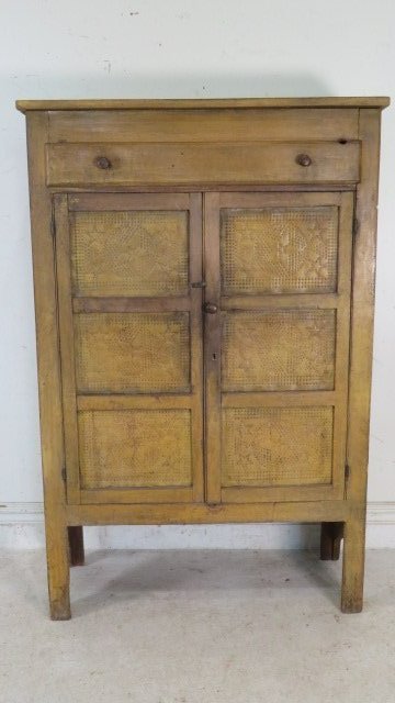 Painted tin door pie safe (1 of 6)