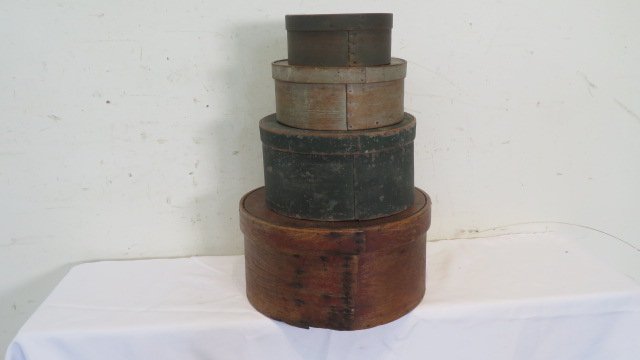 Stack of 4 painted pantry boxes (1 of 7)