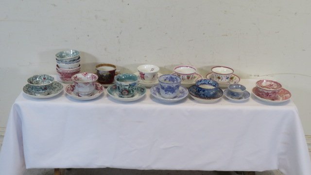 Group of handless cups and saucers (1 of 5)