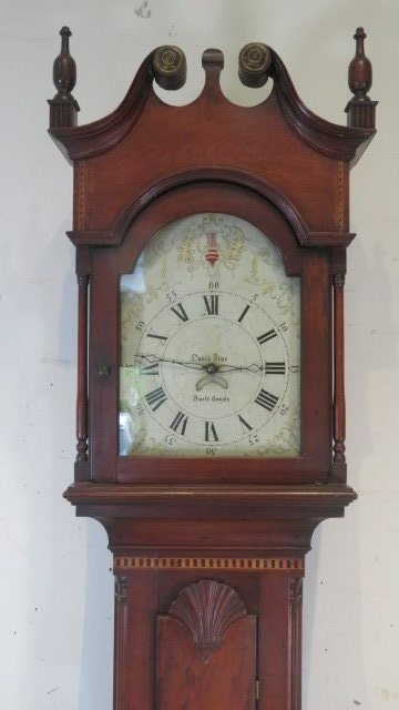 Early 19th century Pa cherry tall clock with carved shell (1 of 11)