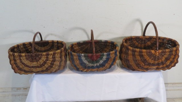 3 attributed to Kankakee, Illinois willow baskets (1 of 6)