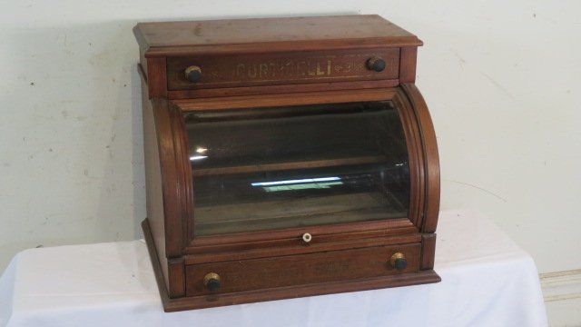 Walnut Corticelli cylinder front spool cabinet (1 of 6)