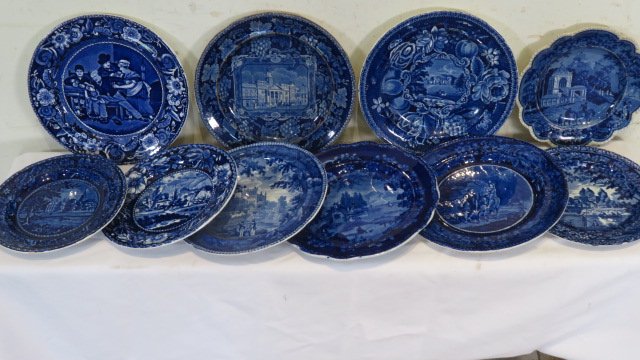 Group of dark blue Staffordshire (1 of 4)