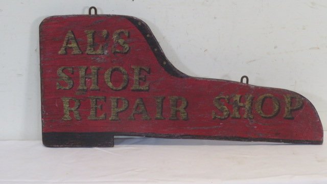 2 sided trade sign for Al's Shoe Repair Shop" (1 of 5)
