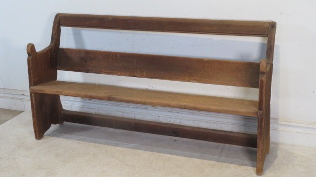 Early pine 19th century bench (1 of 6)