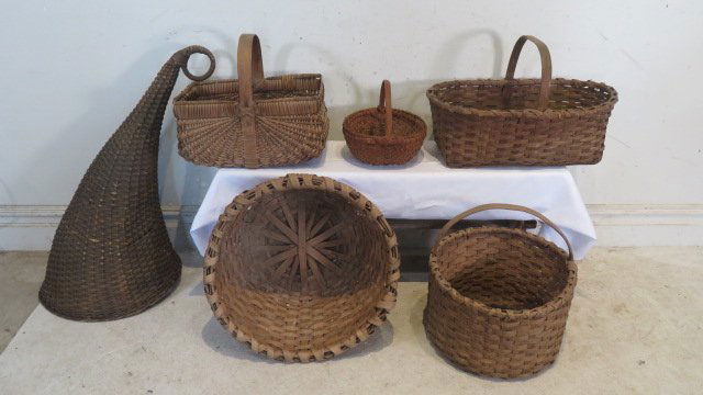 Group of 6 splint baskets (1 of 12)